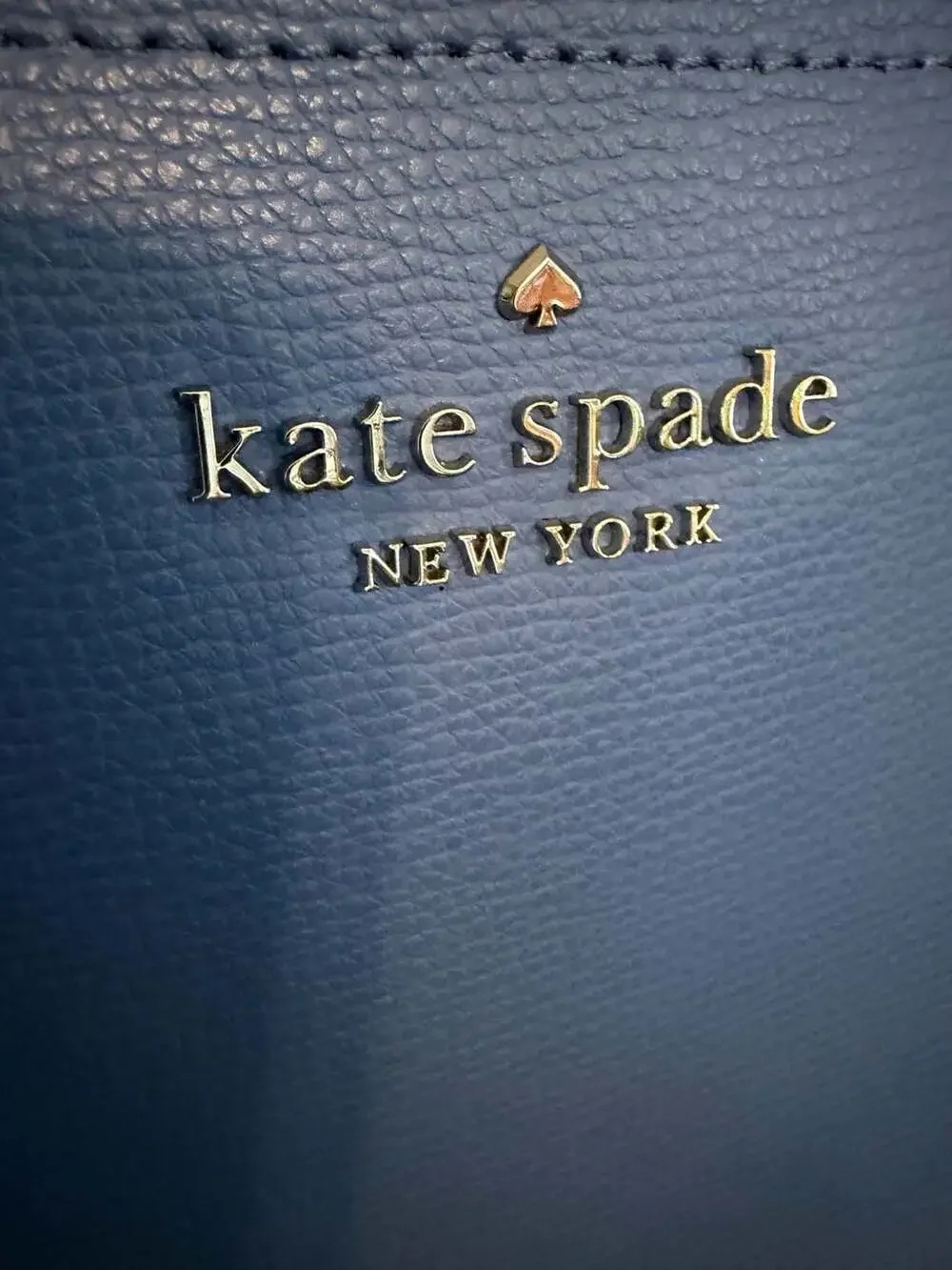 Kate Spade Large Satchel Morning Glory Blue Leather Crossbody Bag